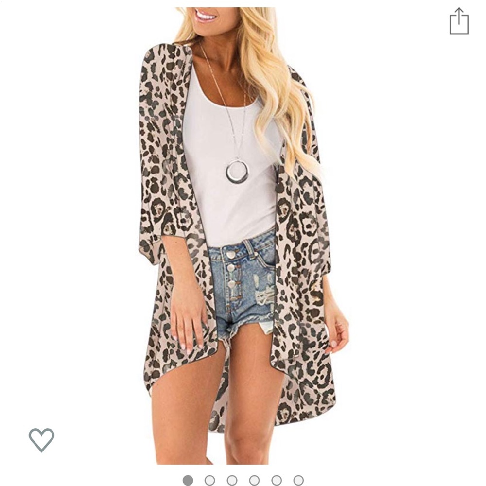 Women’s leopard print kimono